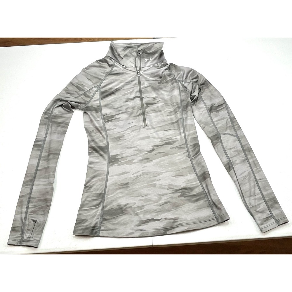 under armour womens Xtra Small coldgear 1/4 zip Gray  jacket athletic‎ pullover